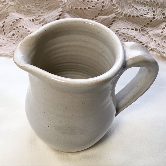 2006 Artisan Pottery Creamer Pitcher Glazed Stoneware 4.75” - Picture 3 of 9